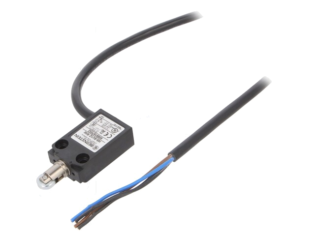 Eindschakelaar; NO + NC; 10A; max.240VAC; kabel 1 m; IP67 Eindschakelaar; NO + NC; 10A; max.240VAC; kabel 1 m; IP67